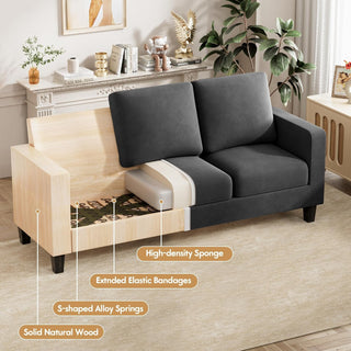 Sectional Sofa with Removable Cushions and Ottoman