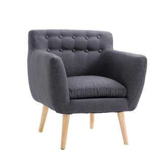 Linen Tufted Arm Chair