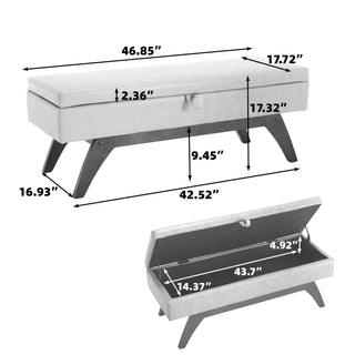 Teddy Wool Fabric Storage Footstool