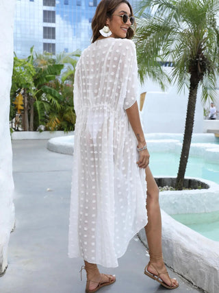 Ellie Swiss Dot Sheer Beach Maxi Dress