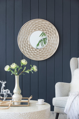 Silverton Sculpted Round Wall Mirror