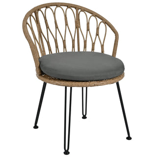 3-Piece Outdoor Rattan Patio Set with Cushions