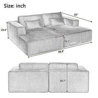 86" Corduroy Double Sofa Bed