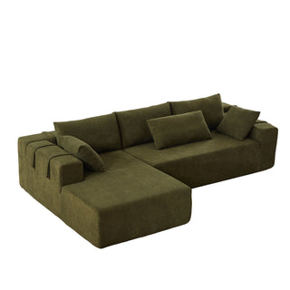 Modern Chenille Sectional Sofa 108"