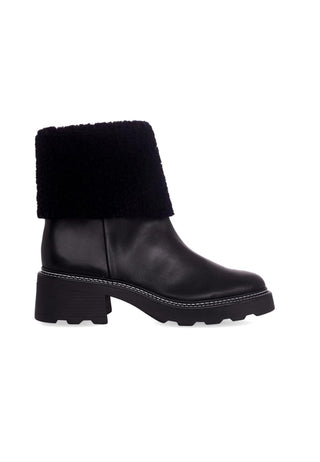 Leather Ankle + Plush Fur Bootie