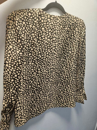 Valentino Miss V Vintage Metallic Silk Animal Print Blouse, pre-loved – view 4