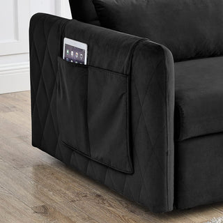 Adjustable Velvet Sleeper Loveseat and Pull-Out Bed