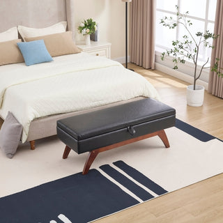 Teddy Wool Fabric Storage Footstool