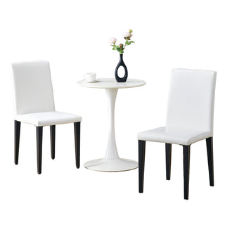 Set of 2 Leather Dining Chairs