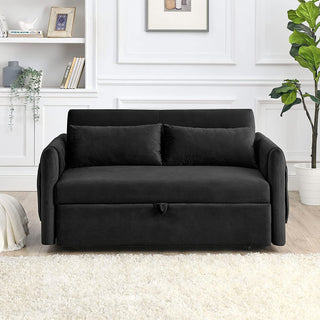 Adjustable Velvet Sleeper Loveseat and Pull-Out Bed
