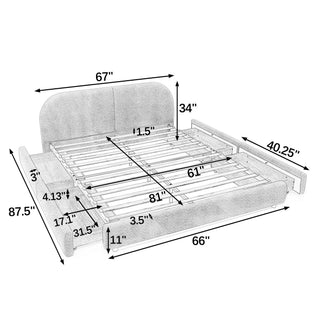 Qualicum Curved Headboard Storage Bed