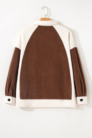 Colorblock Fleece Shacket