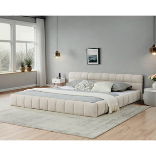 Crescent Valley Chenille Upholstered Platform Bed