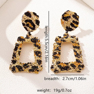 Leopard Dangle Earrings