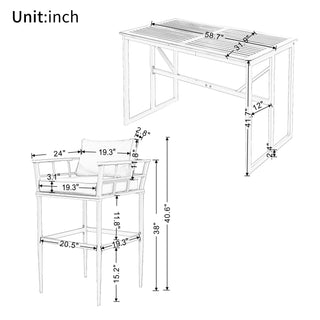 Iron Outdoor Dining Set