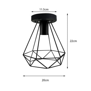 Wire Cage Ceiling Flush Light