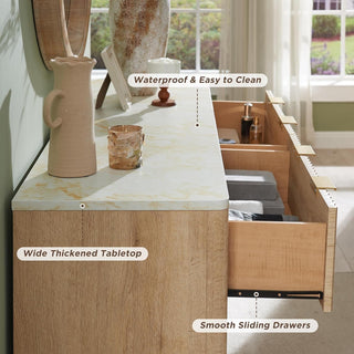Virelle Fluted Six-Drawer Dresser