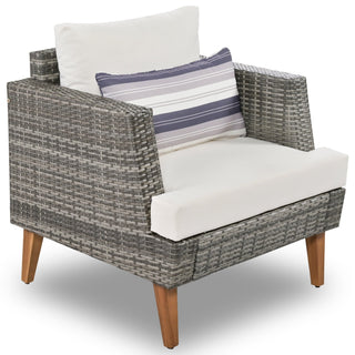 6-Pieces All Weather Outdoor Wicker Sofa Set