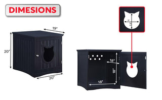 Decorative Cat House & Litter Box Enclosure