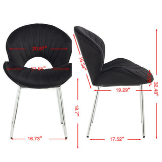 Modern Hollow-Back Upholstered Chair