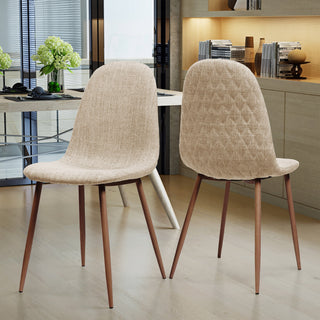 Wheat Fabric Dining Chair Set
