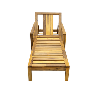 Acacia Wood Outdoor Lounge Chair