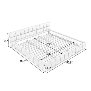 Crescent Valley Chenille Upholstered Platform Bed