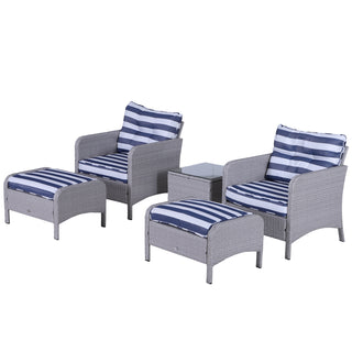9-Piece Outdoor Rattan Sofa and Lounger Set