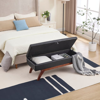 Teddy Wool Fabric Storage Footstool