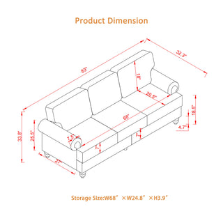 Sofa Set Loveseat & Three-Seater