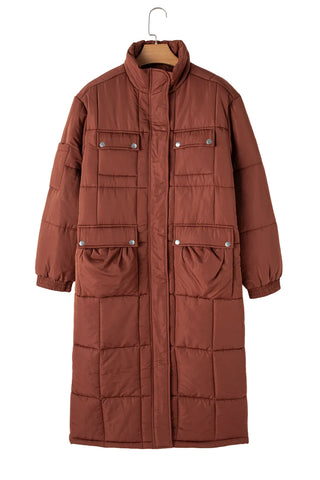 Solid Quilted Puffer Coat