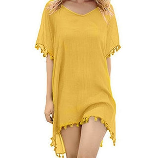 Chiffon & Tassel Cover Up