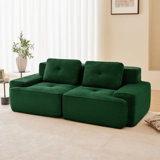 Agassiz Modular Corduroy Sectional Sofa - Emerald