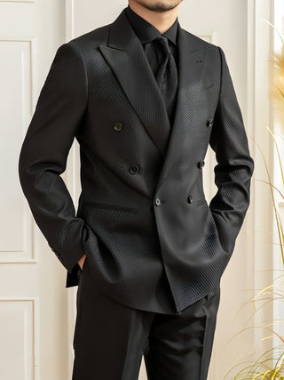 Texture Plaid Suit