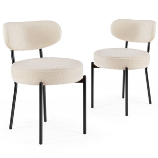 Bouclé Dining Chair Set of 2