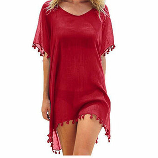 Chiffon & Tassel Cover Up
