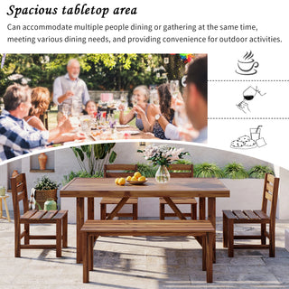 Acacia Wood Outdoor Table and Chair Set