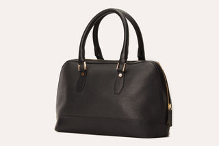 Laguna Pebbled Leather Tote in Black – view 3