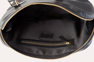 Laguna Pebbled Leather Tote in Black – view 6