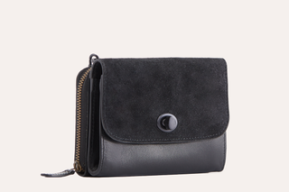 Encinitas Leather & Suede Crossbody in Black – view 4