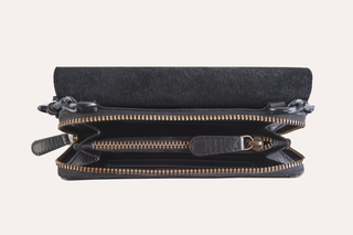 Encinitas Leather & Suede Crossbody in Black – view 6