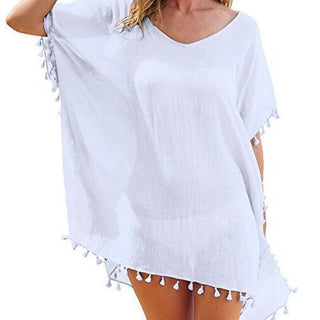 Chiffon & Tassel Cover Up