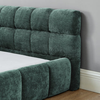 Crescent Valley Chenille Upholstered Platform Bed