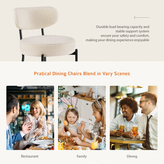 Bouclé Dining Chair Set of 2