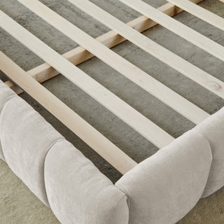 Crescent Valley Chenille Upholstered Platform Bed