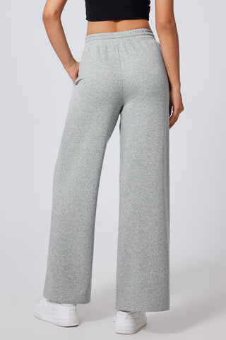 High Waist Drawstring Wide Leg Sweatpants