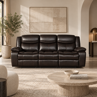 Farago Faux Leather Reclining Sofa