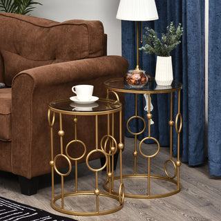 Chemainus Gold Nesting Coffee Tables — Set of 2