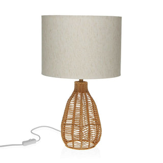 Rattan & Linen Desk Lamp
