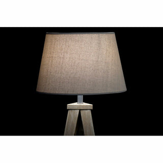 Tripod Pinewood & Linen Floor Lamp